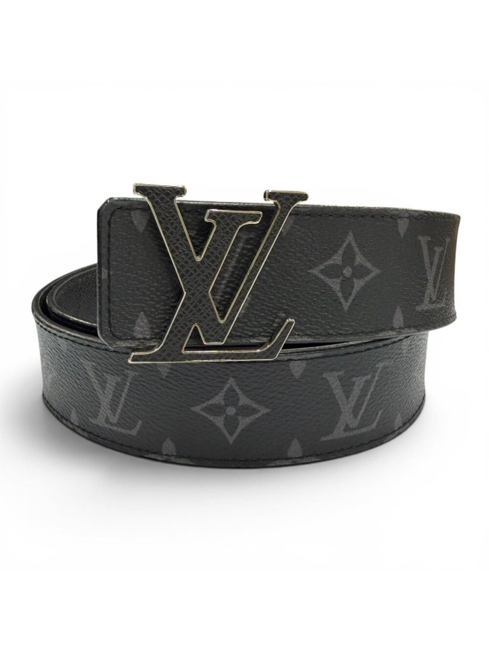 Louis Vuitton Belt LV Initial Monogram Eclipse Taiga Reversible 90 36 Box
